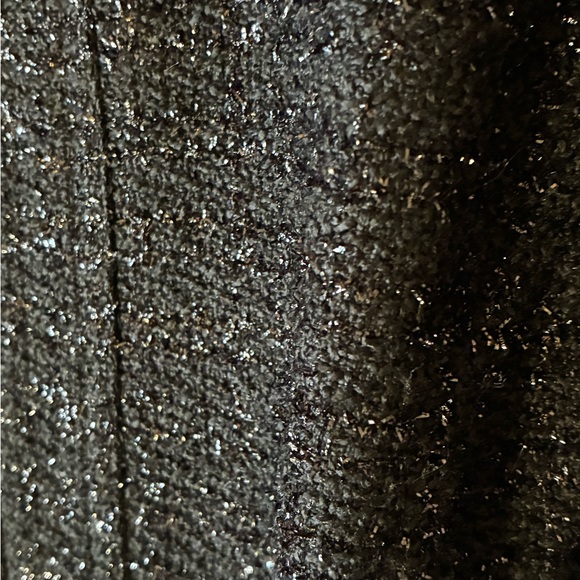 Christopher & Banks Black Sparkly Tweed Zip-Front Jacket - Fully Lined - Picture 8 of 9